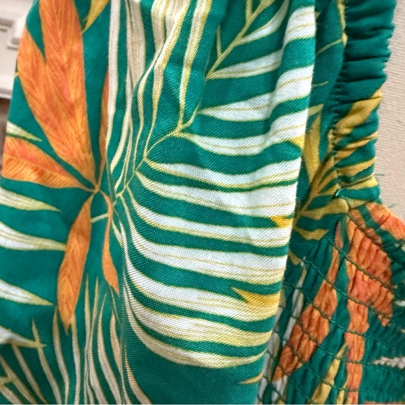 NWT BETSEY JOHNSON Tropical Smocked Green and Yellow Maxi Dress - Picture 14 of 17